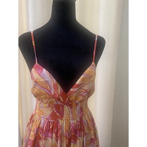 Z Supply Women’s Charmed Linen Blend Midi Dress Summer Resort Size S - Picture 3 of 6